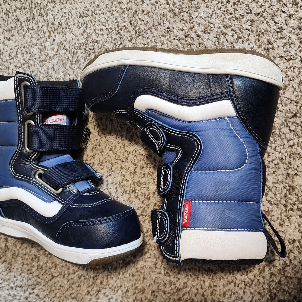 Vans Kids Blue and White Snowboarding Boots